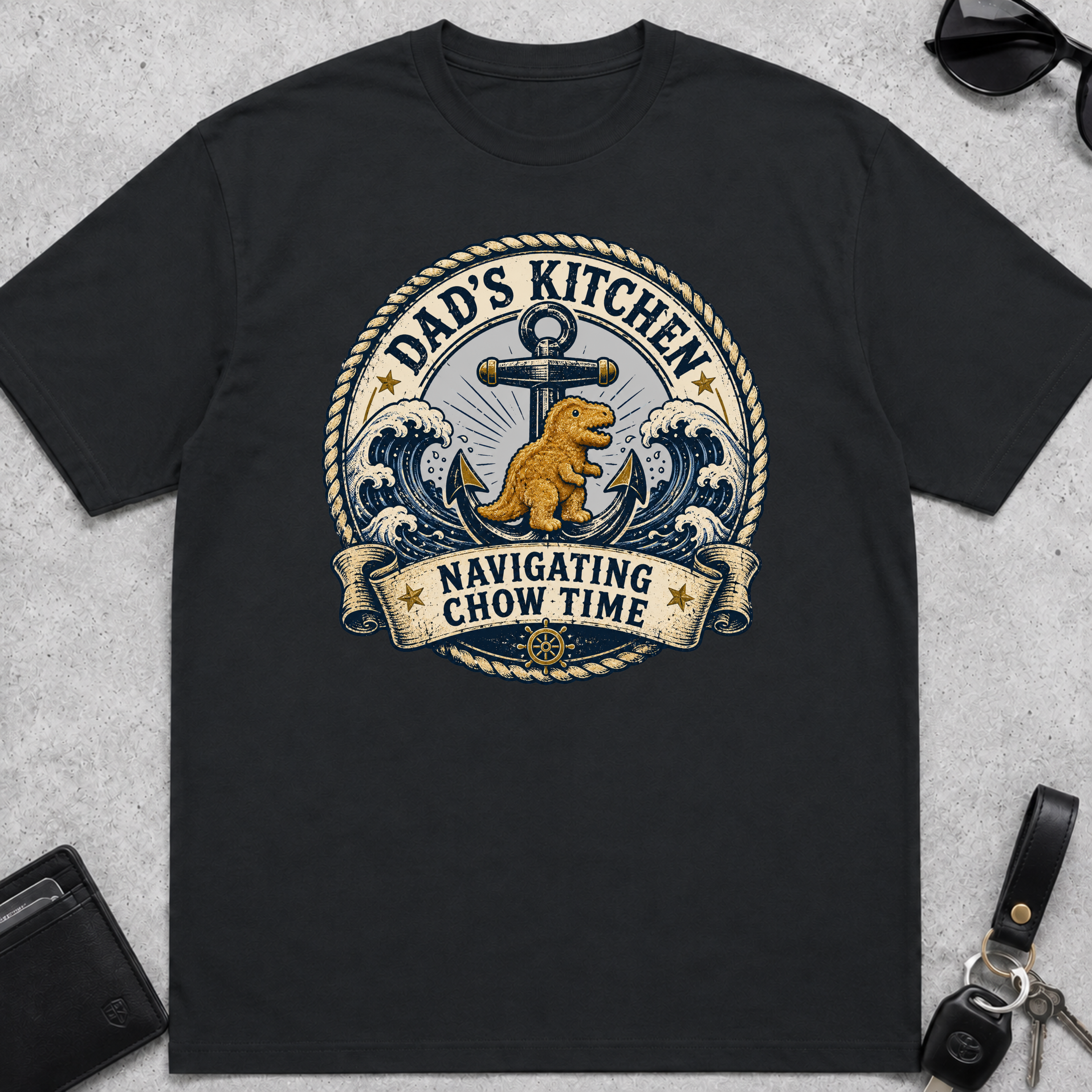 Dads Kitchen Navigating Chow Time T-Shirt