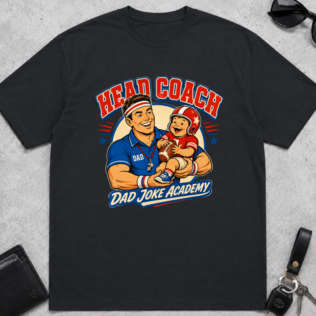 Head Coach Dad Joke Academy T-Shirt