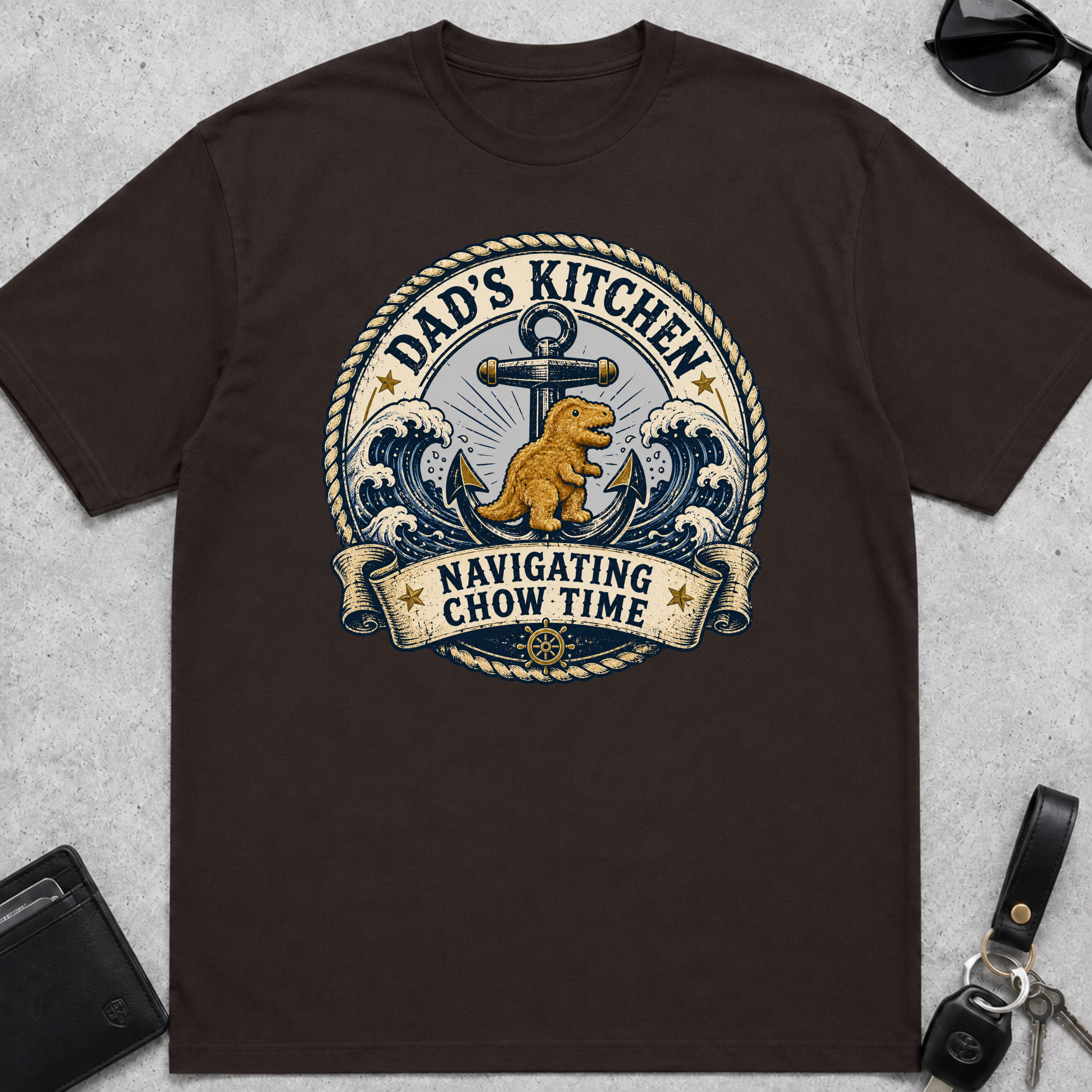 Dads Kitchen Navigating Chow Time T-Shirt
