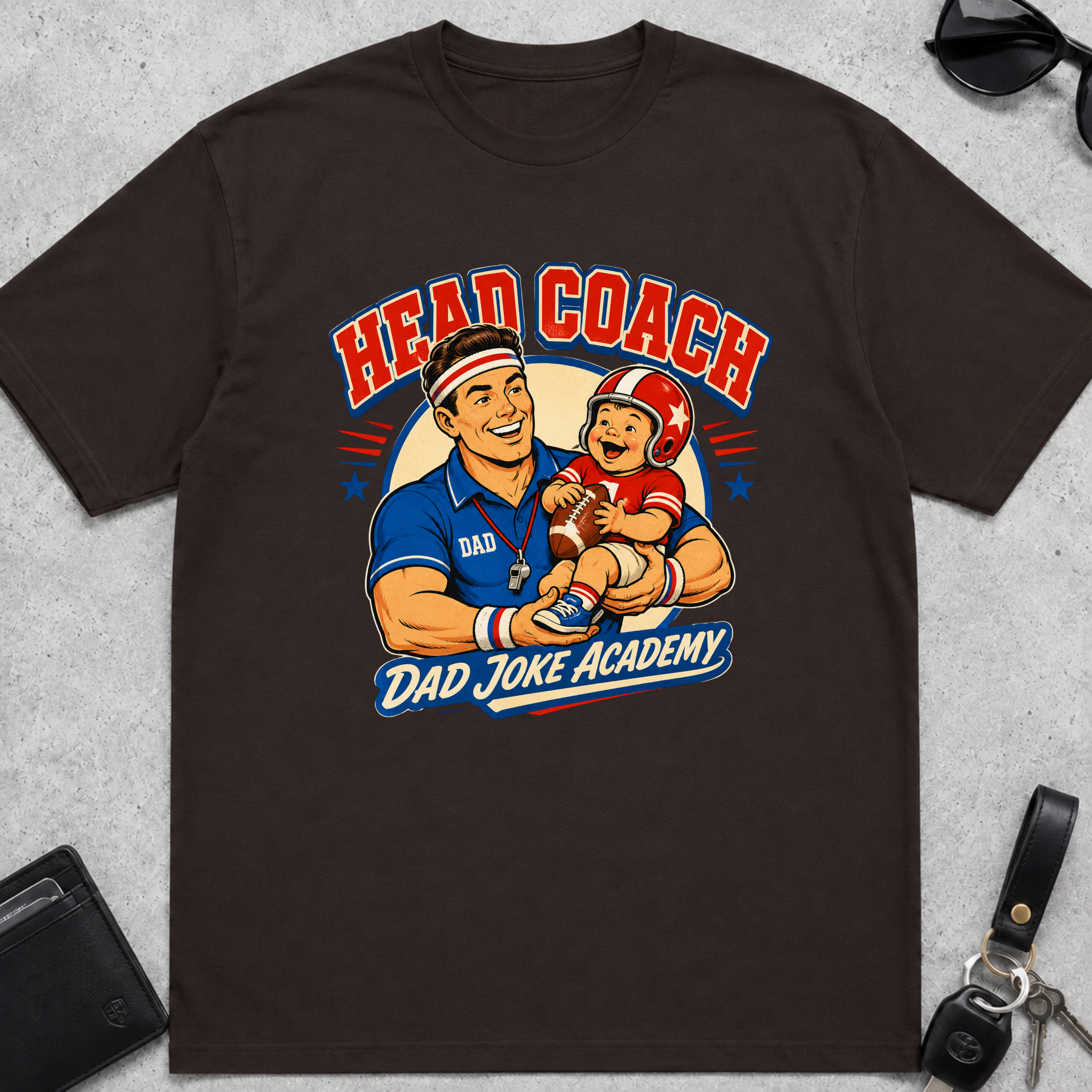 Head Coach Dad Joke Academy T-Shirt