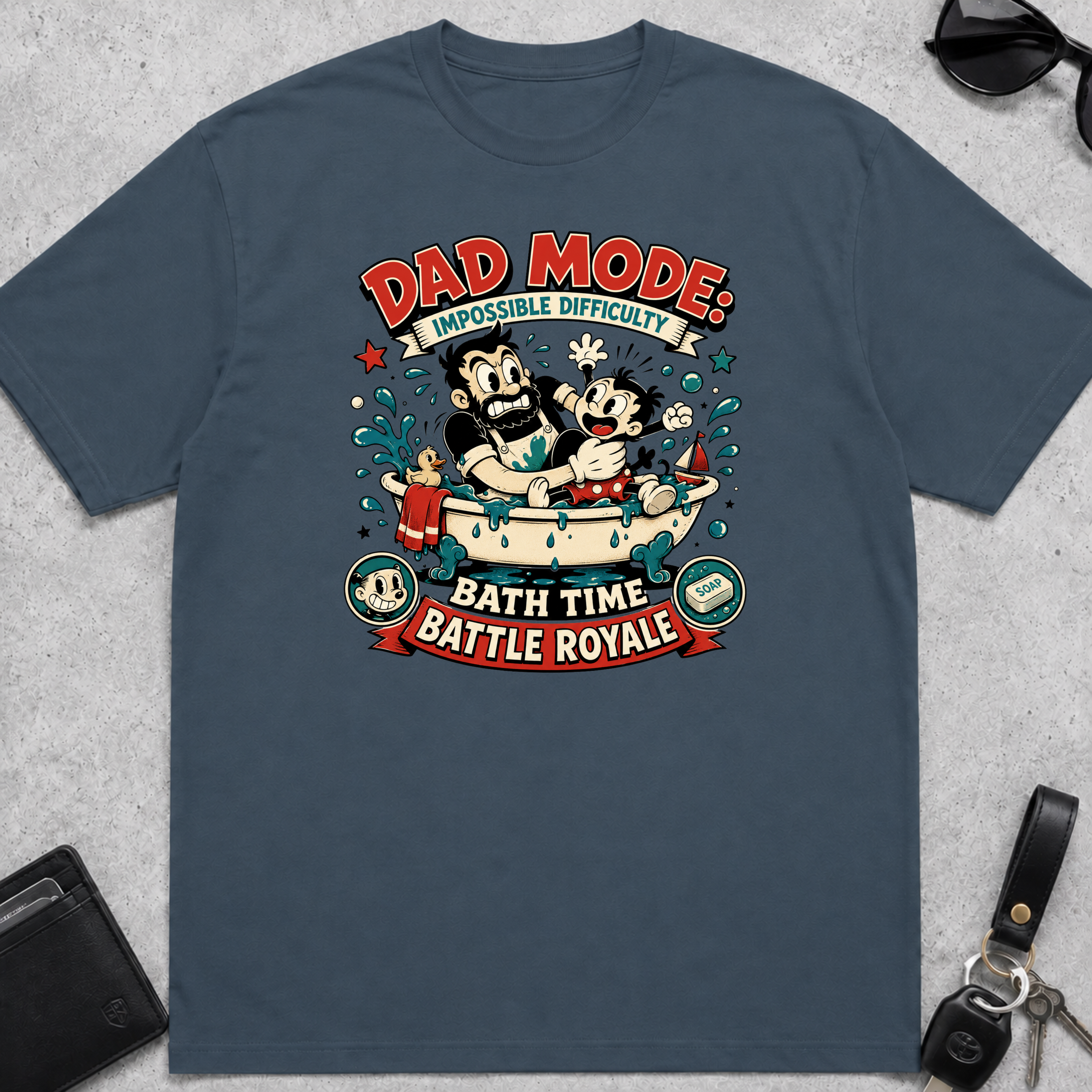 Dad Mode Bath Time T-Shirt