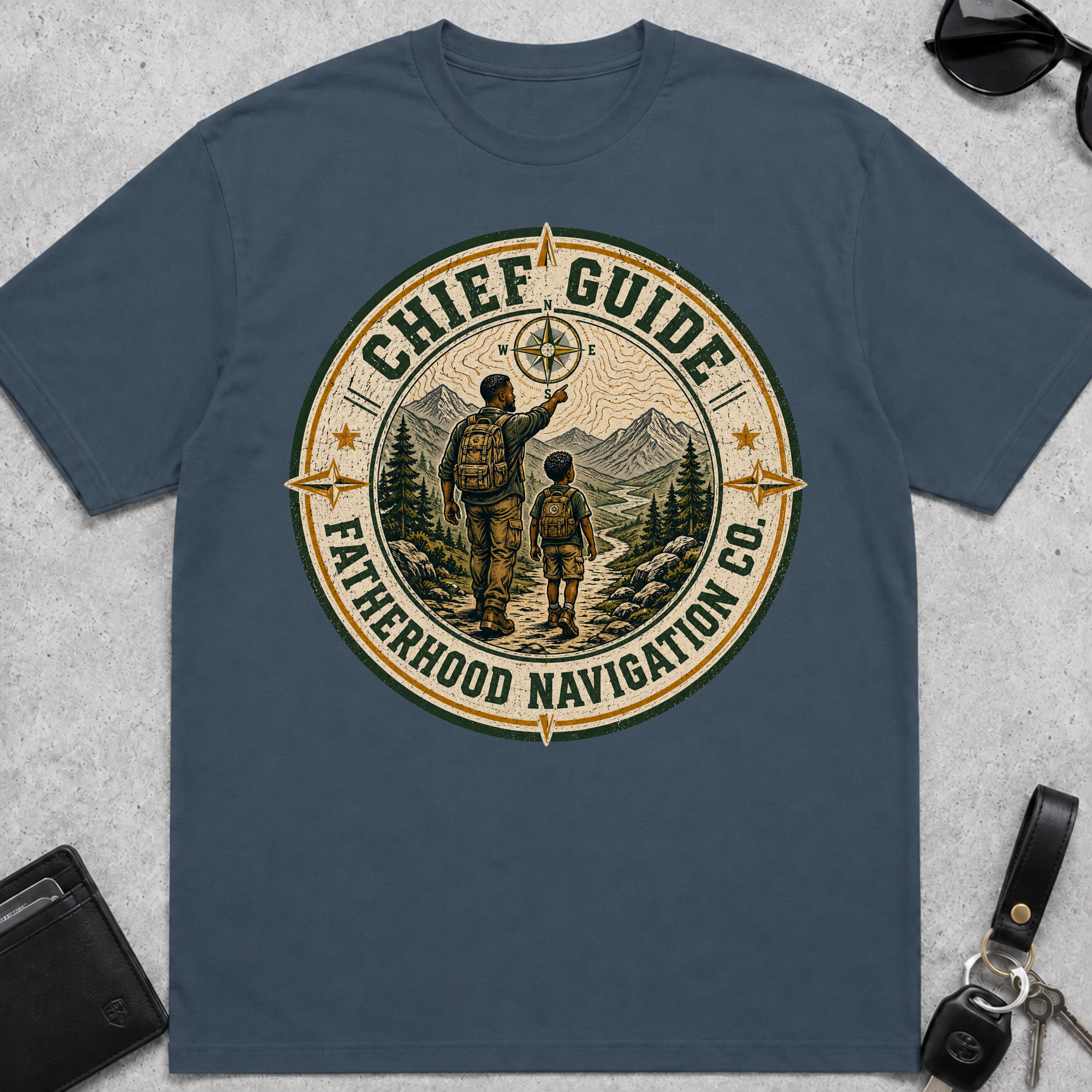 Chief Guide Fatherhood Navigation T-Shirt