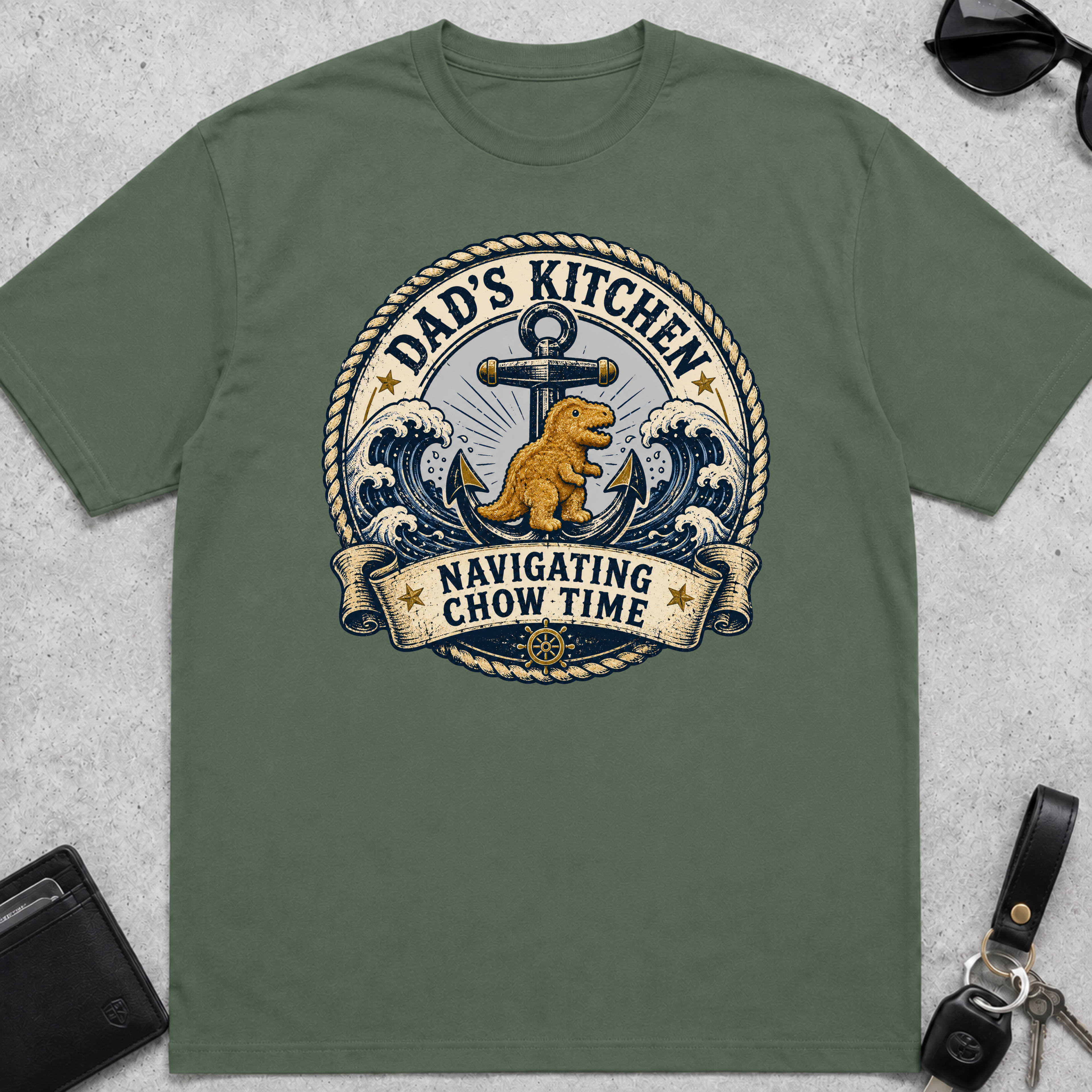 Dads Kitchen Navigating Chow Time T-Shirt