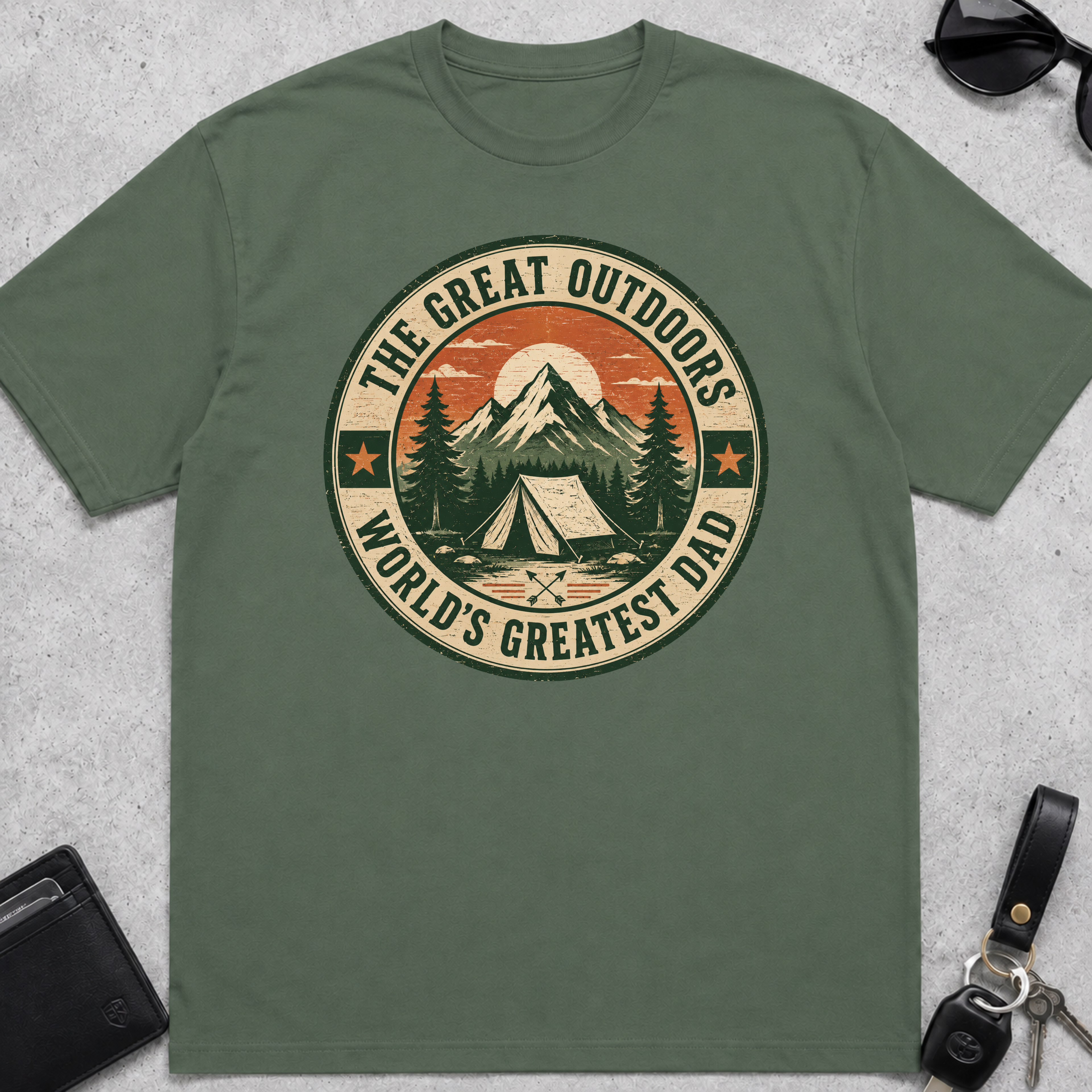 Great Outdoors Greatest Dad T-Shirt