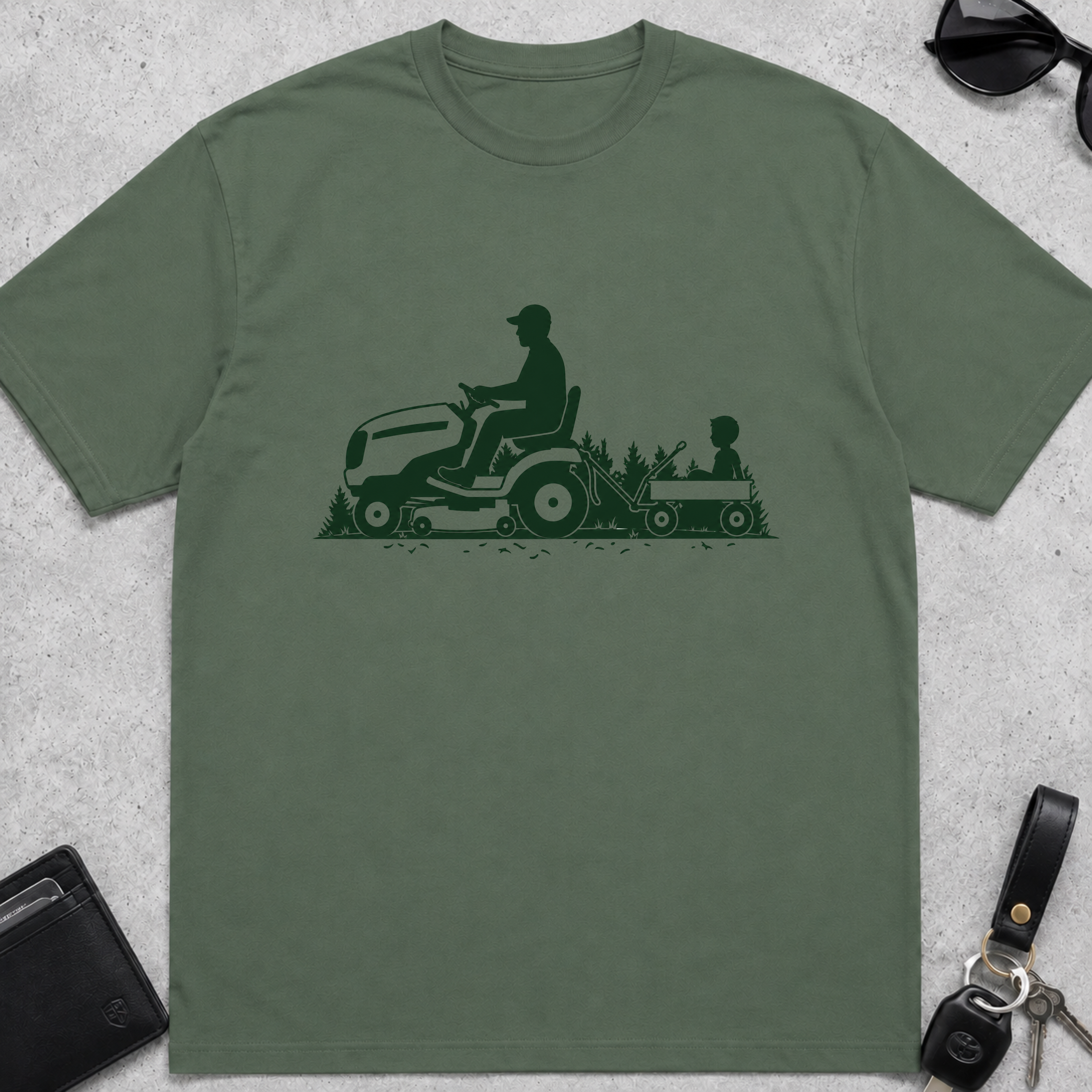 Mowing With Child T-Shirt