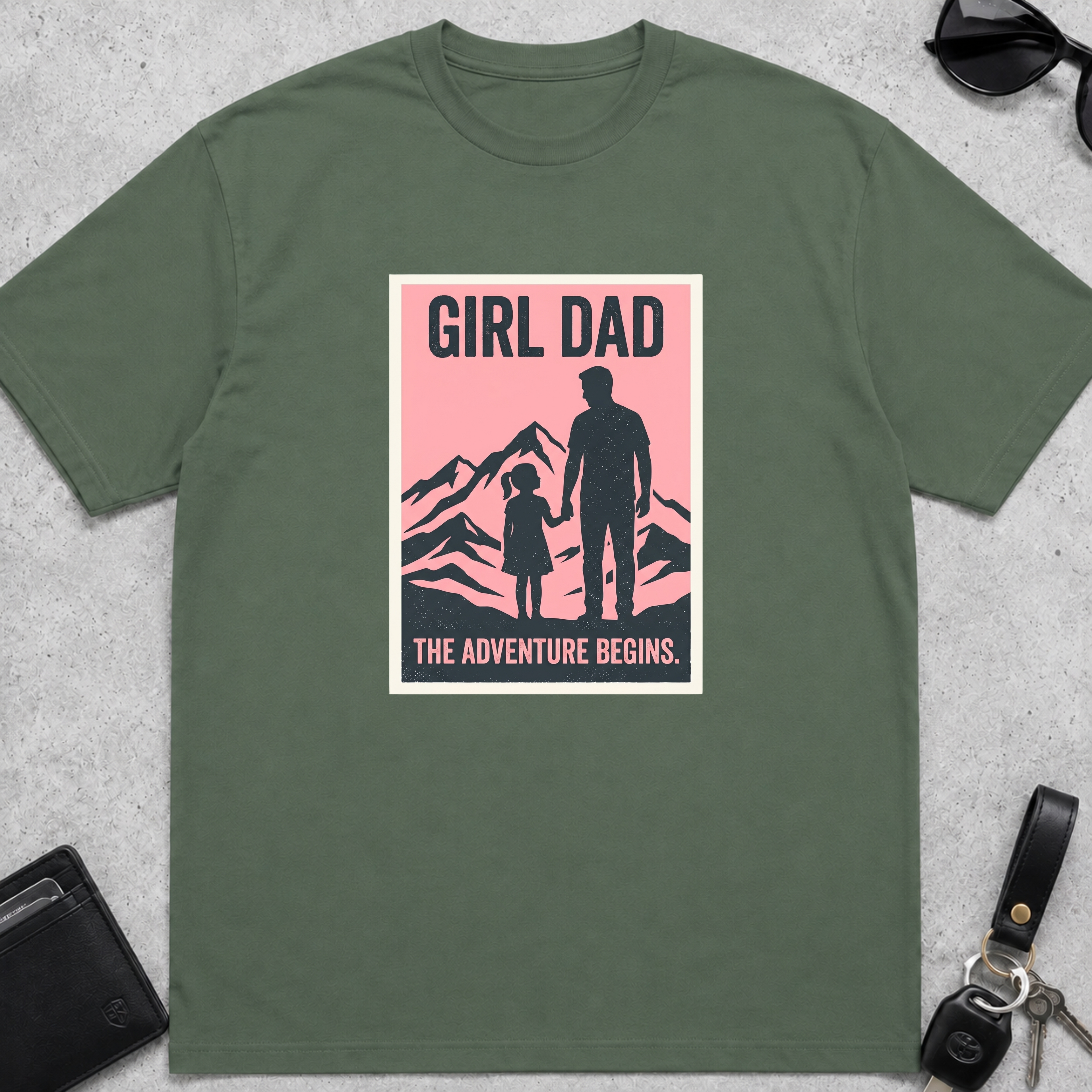 Girl Dad Adventure Begins T-Shirt