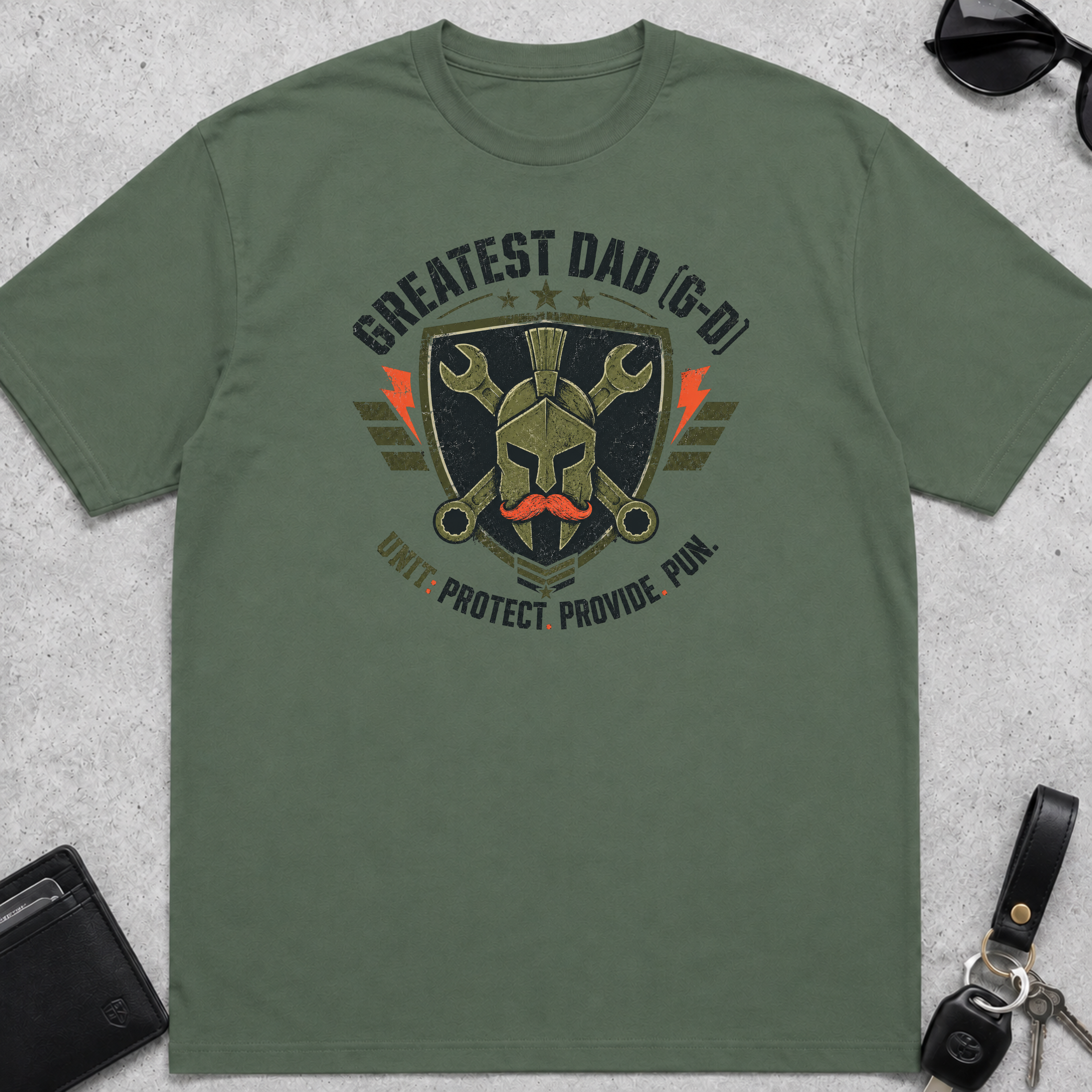 Greatest Dad Protect Provide Pun T-Shirt