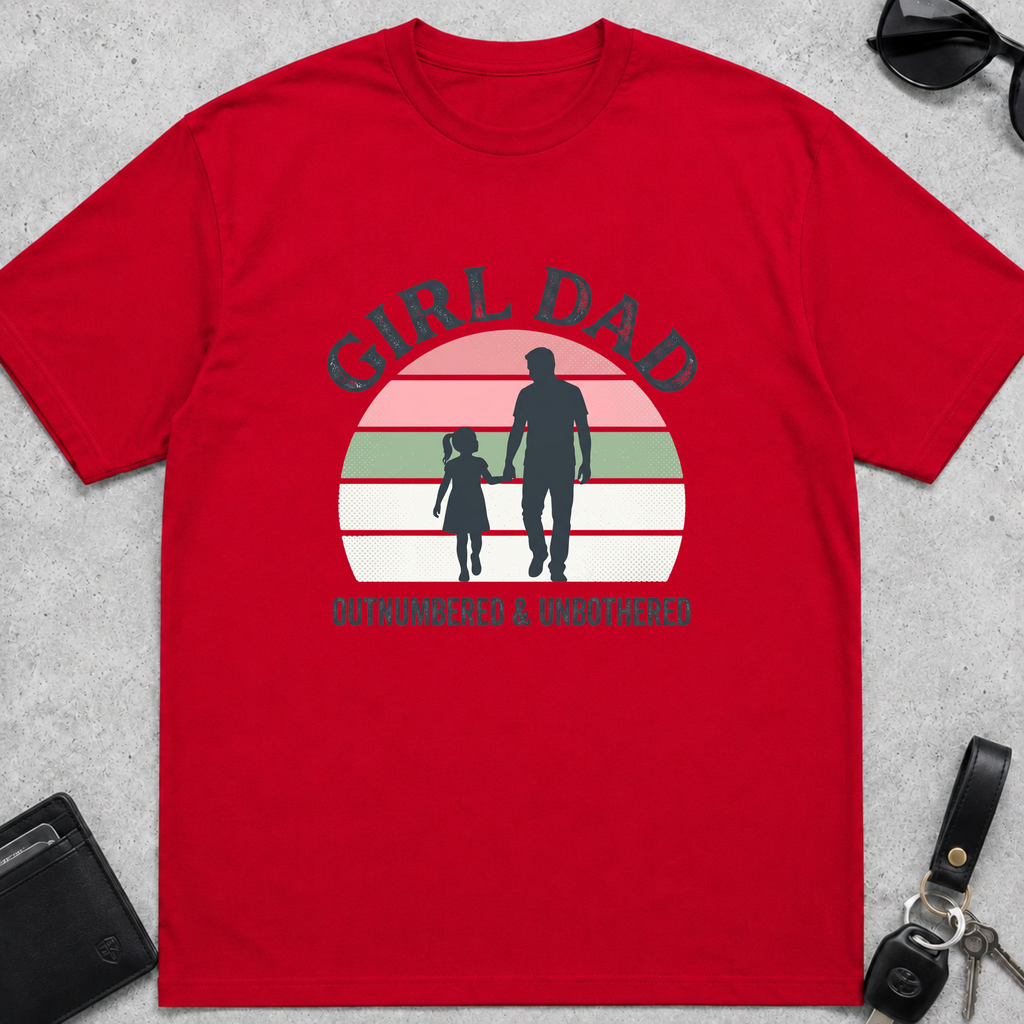 Girl Dad Outnumbered Unbothered T-Shirt