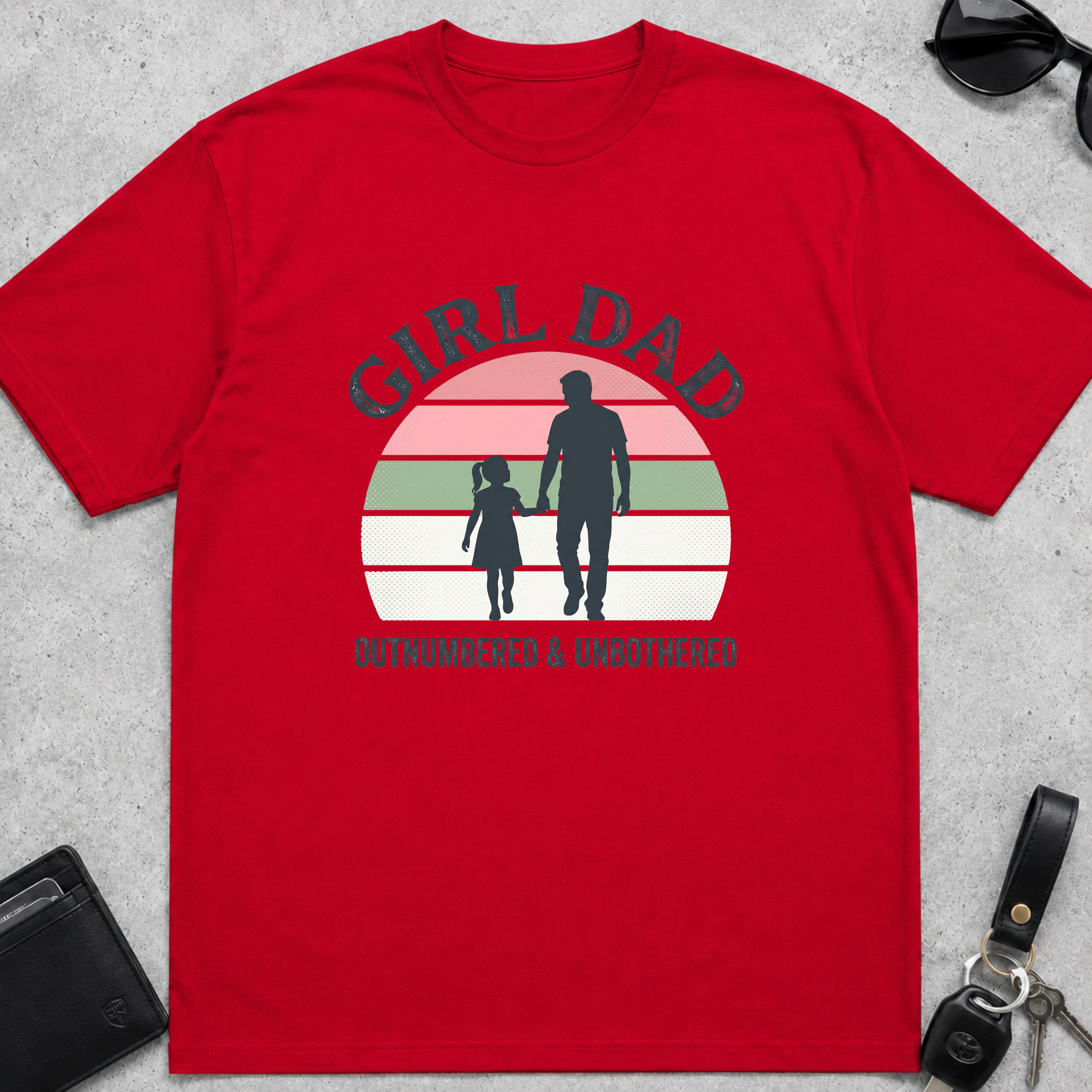 Girl Dad Outnumbered Unbothered T-Shirt