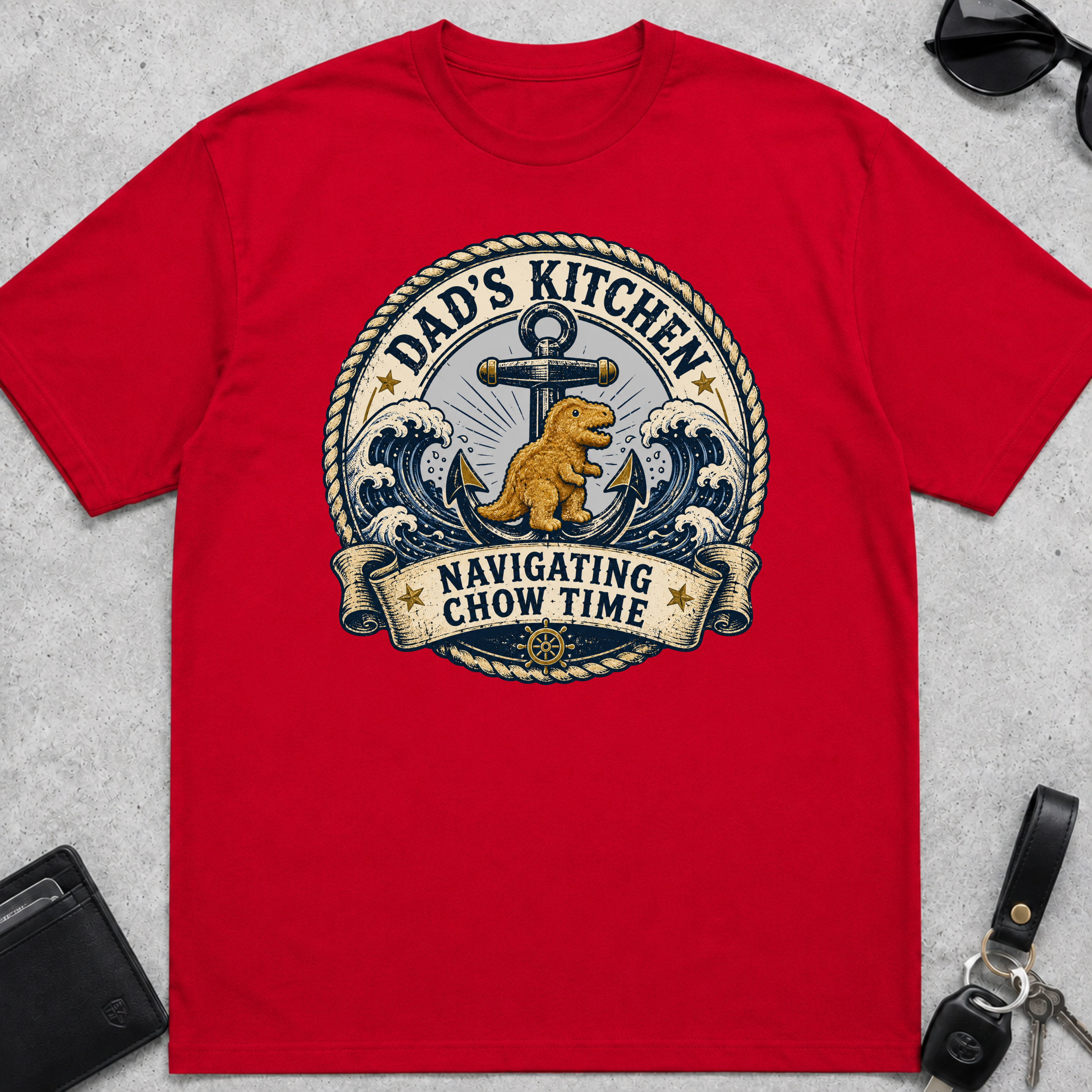 Dads Kitchen Navigating Chow Time T-Shirt