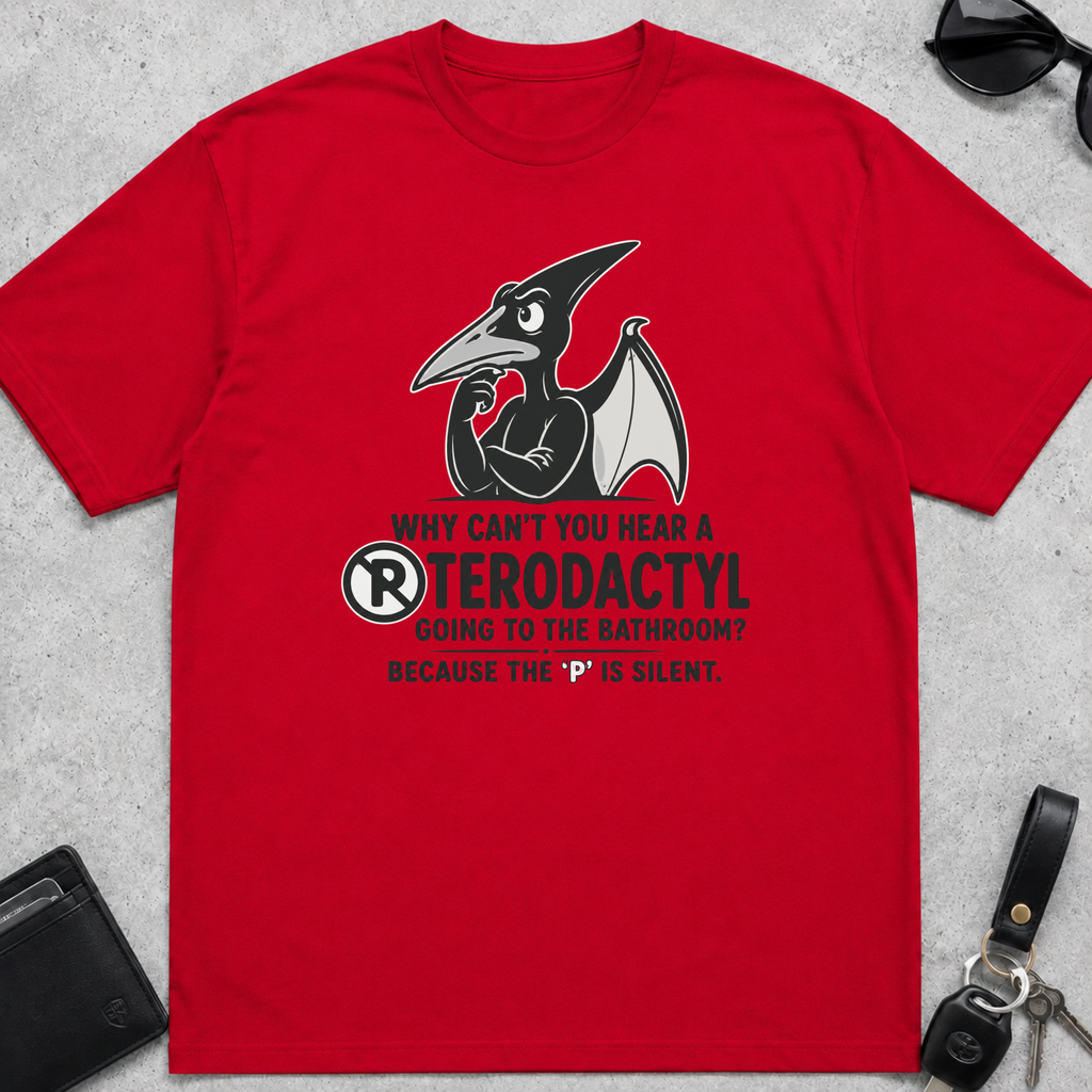 Pterodactyl Bathroom T-Shirt
