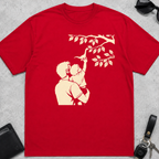 Dad Holding Kid With Dino T-Shirt