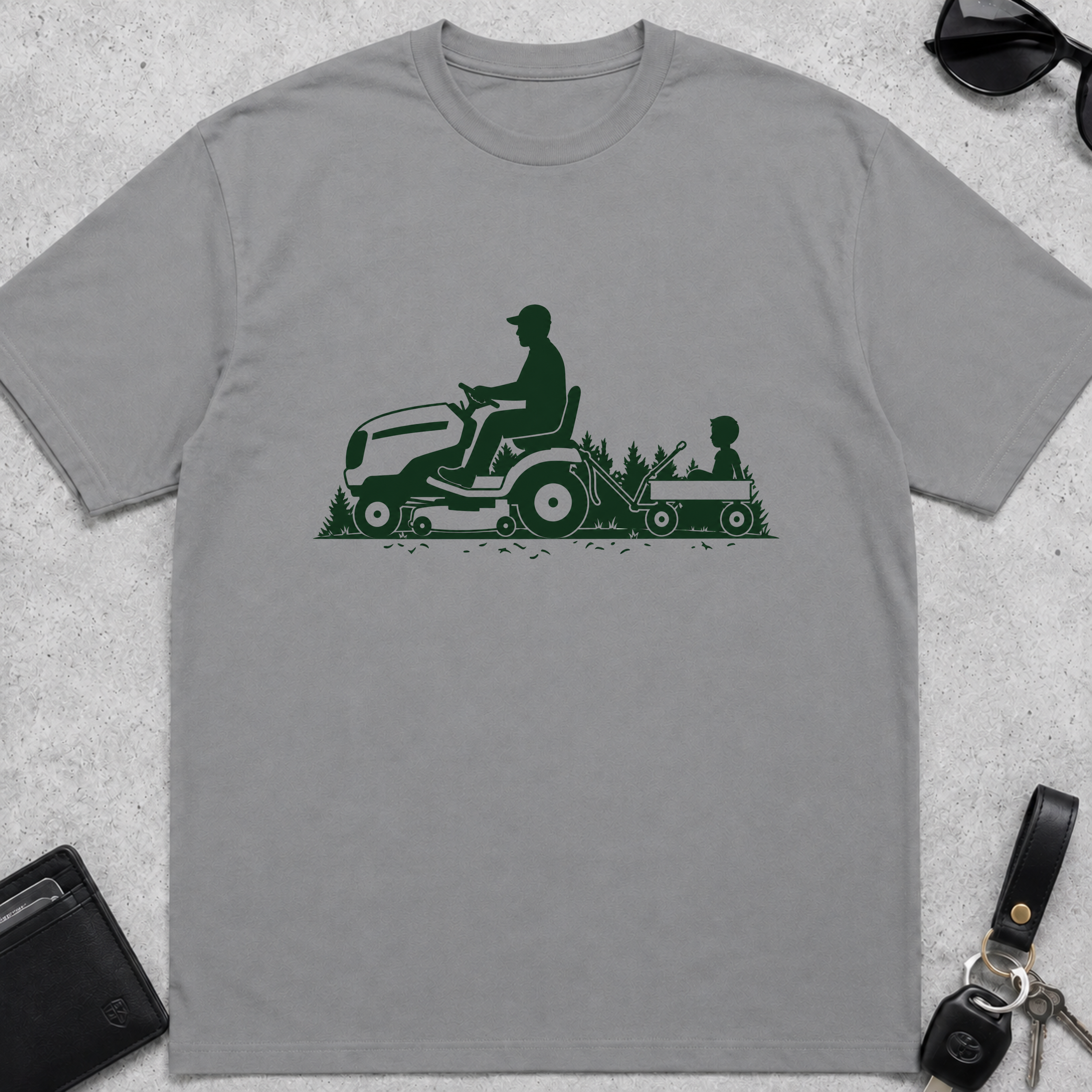 Mowing With Child T-Shirt