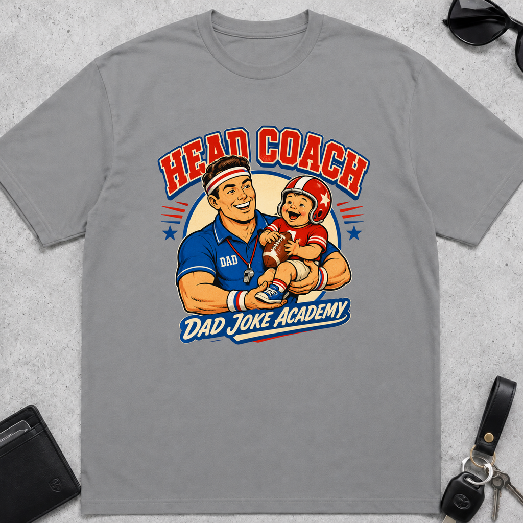 Head Coach Dad Joke Academy T-Shirt