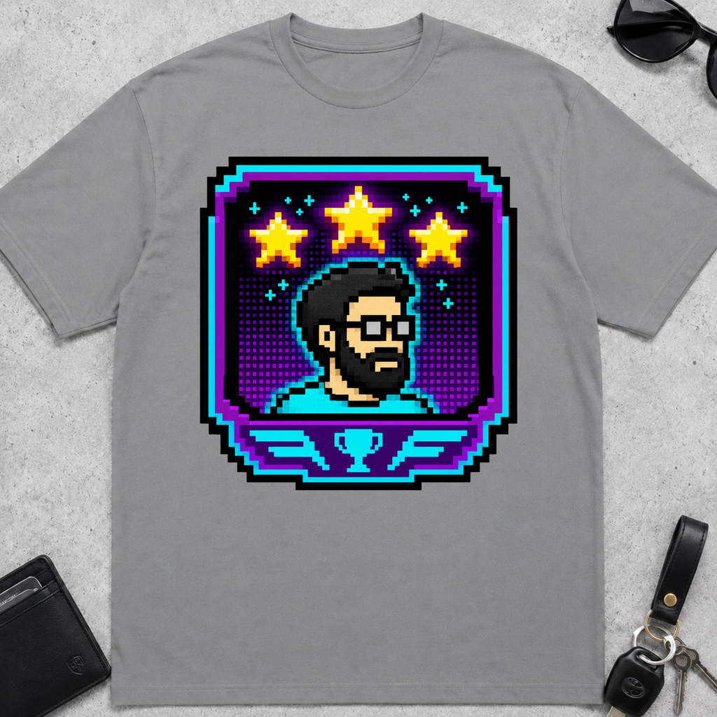 Dad Three Stars 8-Bit T-Shirt