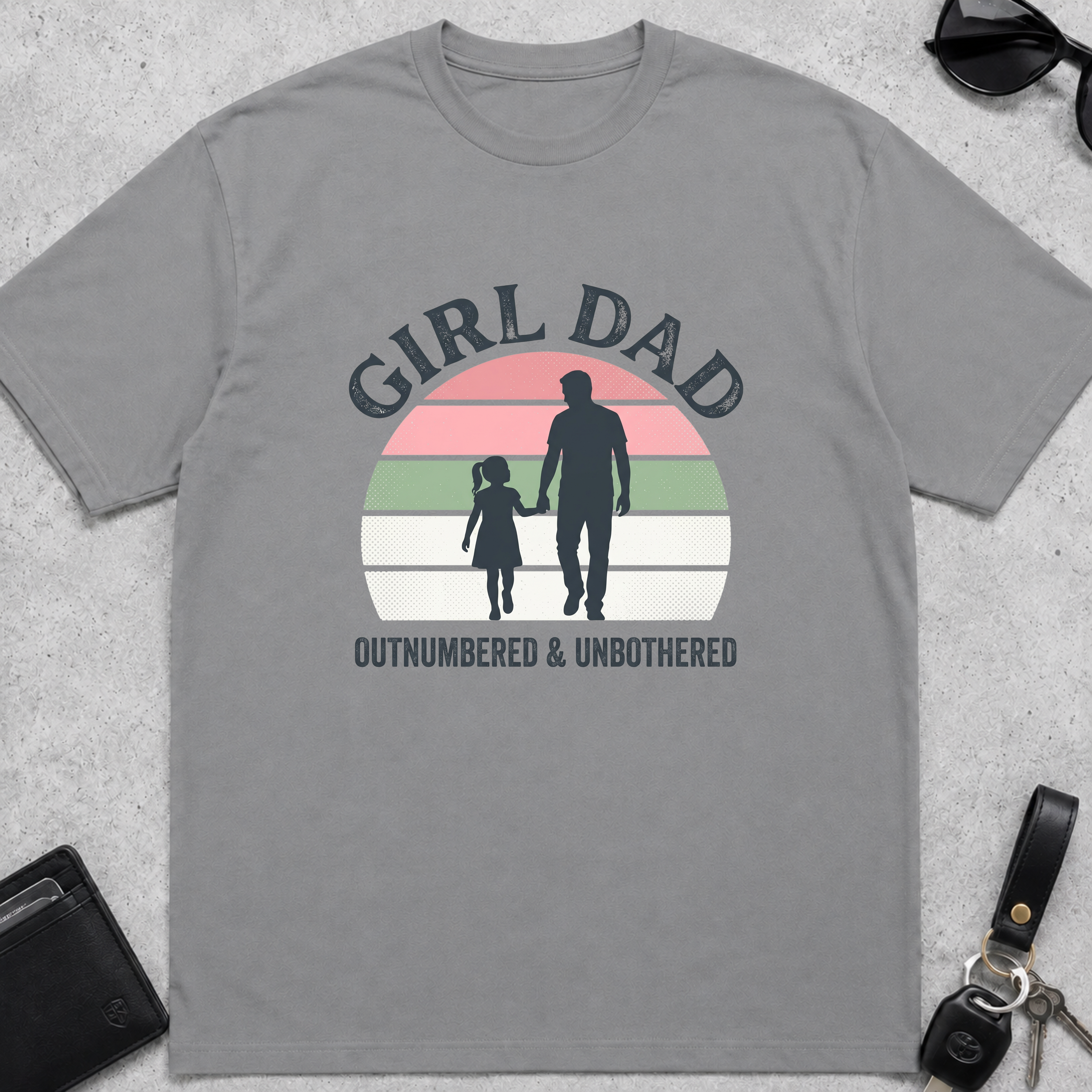 Girl Dad Outnumbered Unbothered T-Shirt