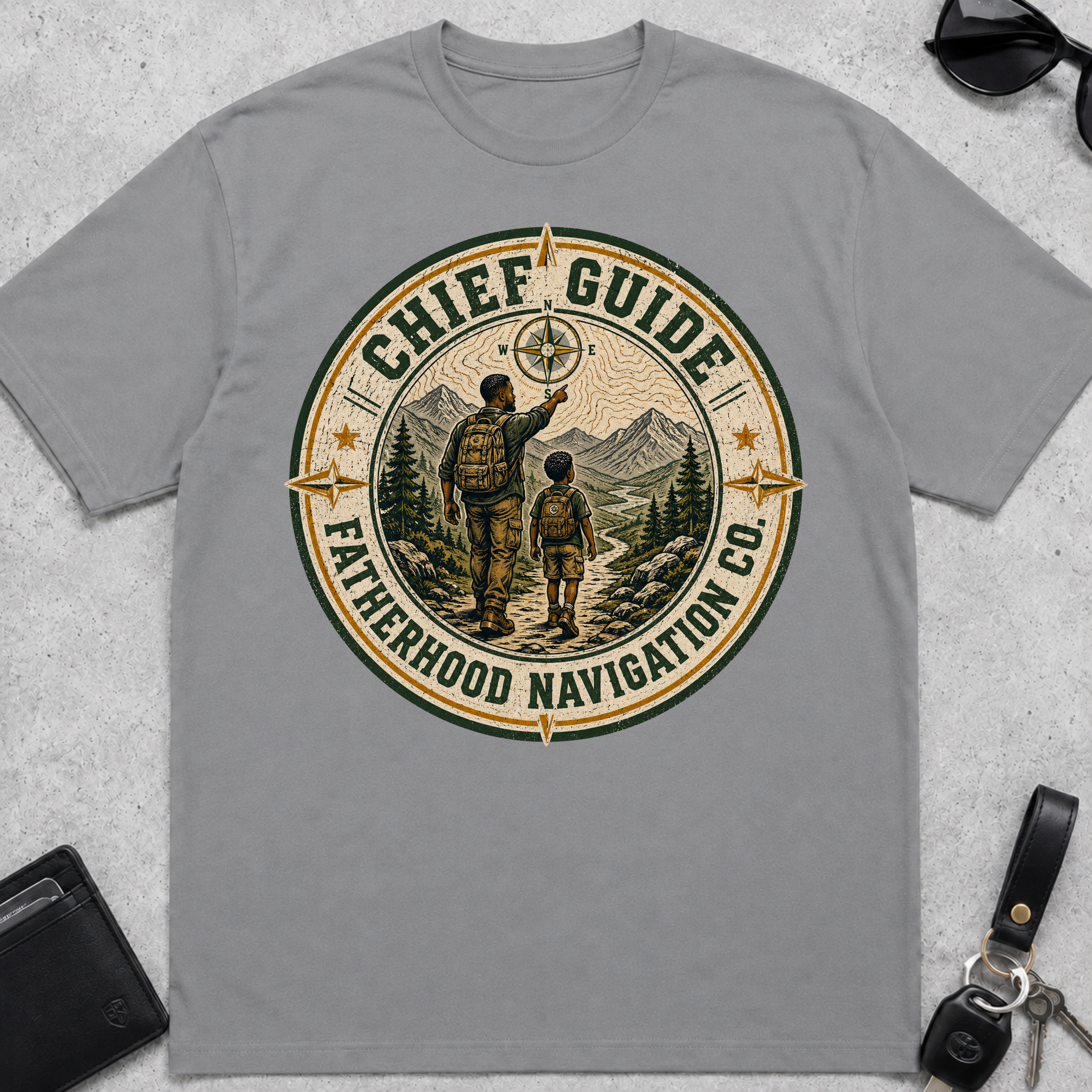 Chief Guide Fatherhood Navigation T-Shirt