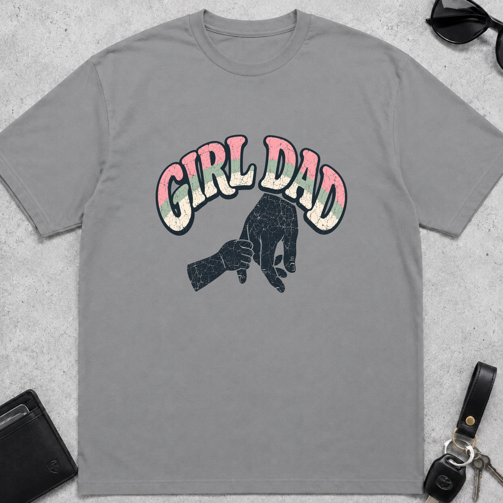 Girl Dad Pinky Grab T-Shirt