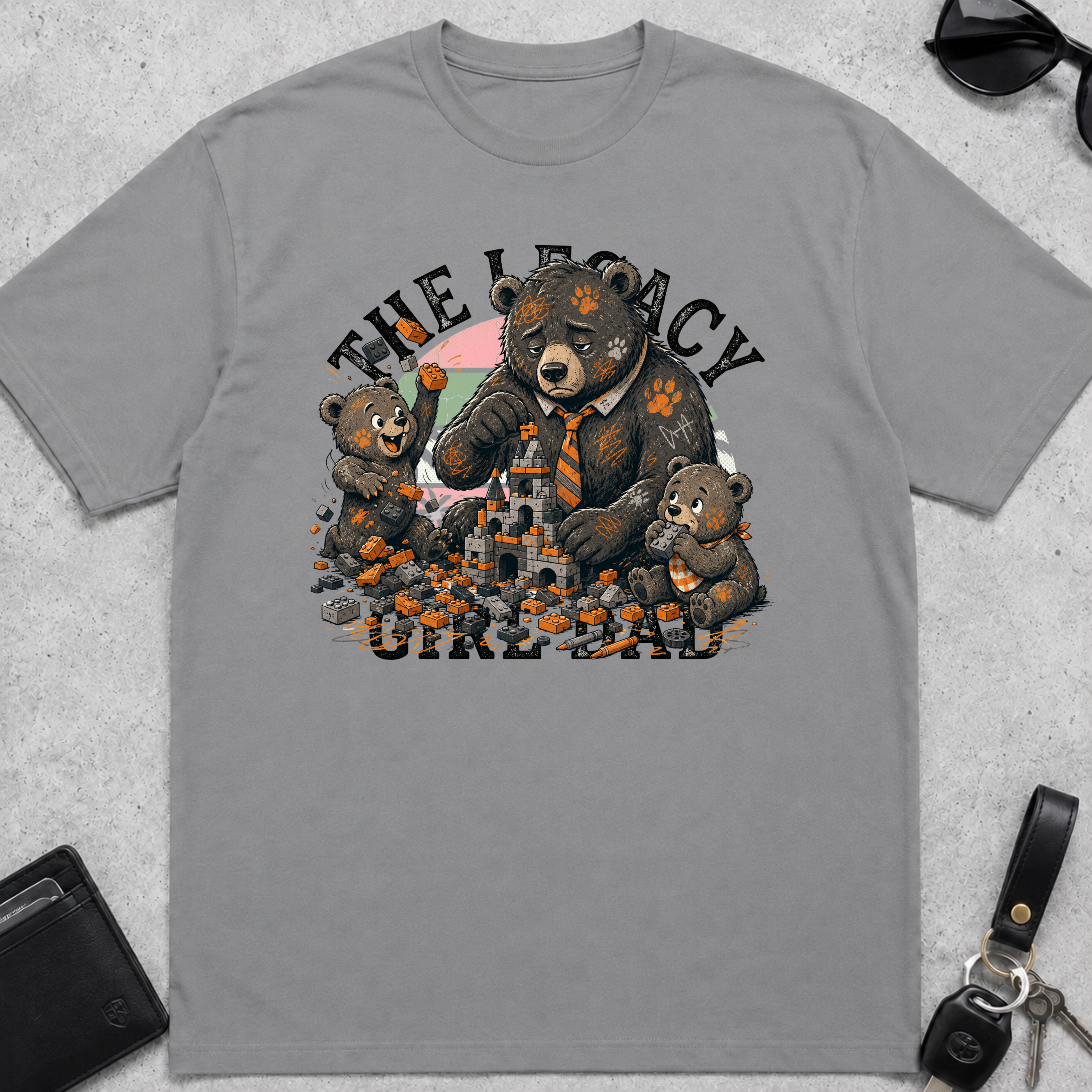 Block Castle Building Bear T-Shirt