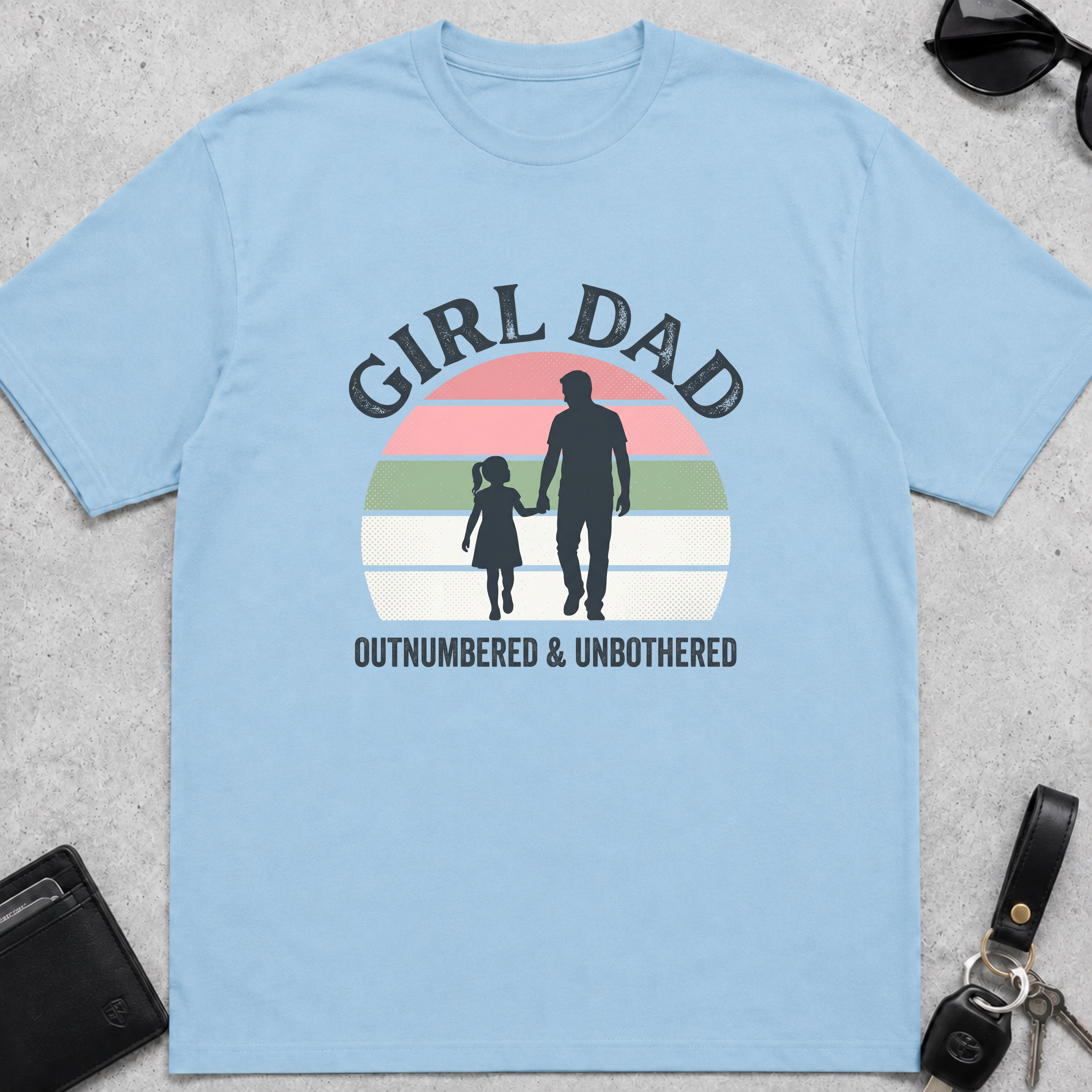Girl Dad Outnumbered Unbothered T-Shirt