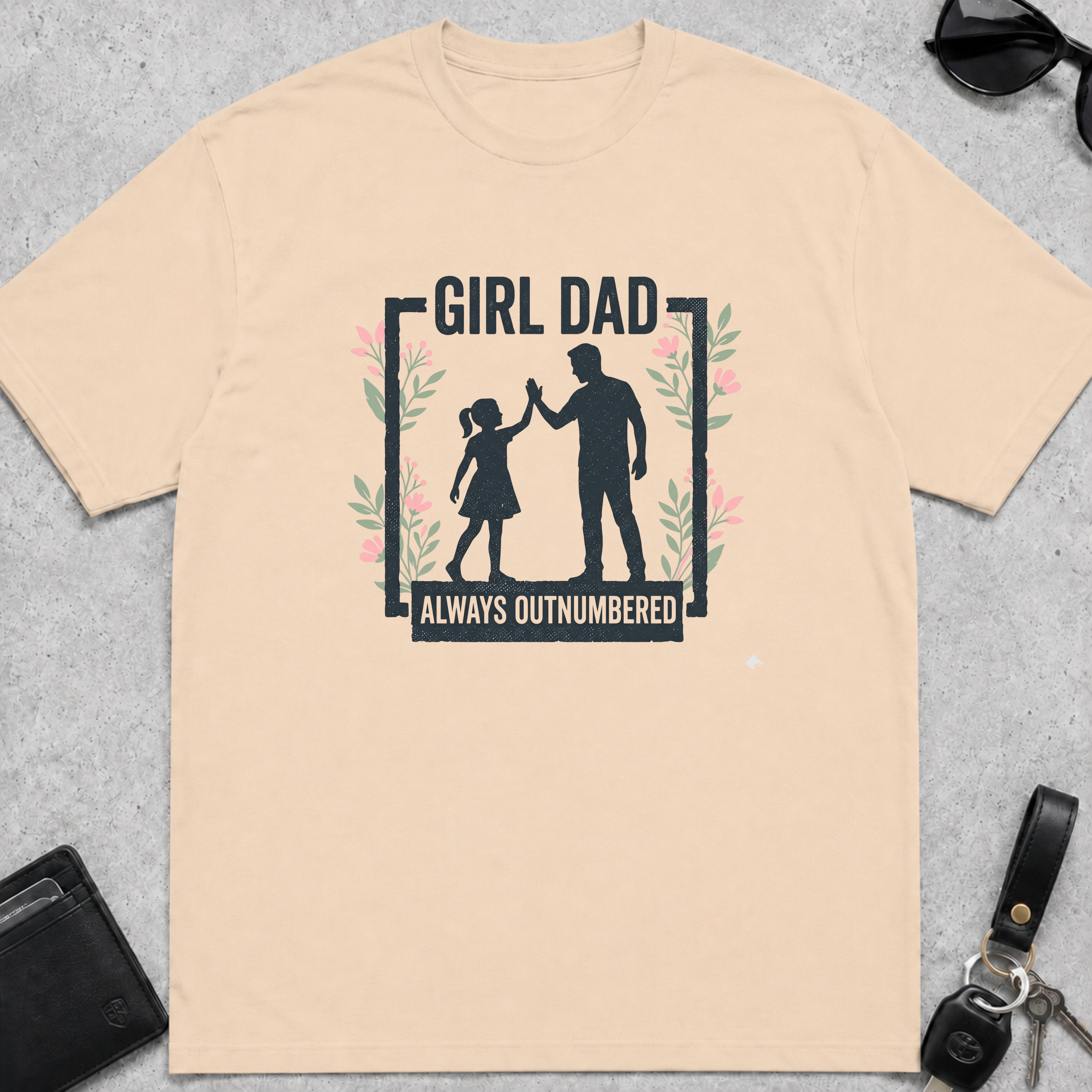 Girl Dad Always Outnumbered T-Shirt
