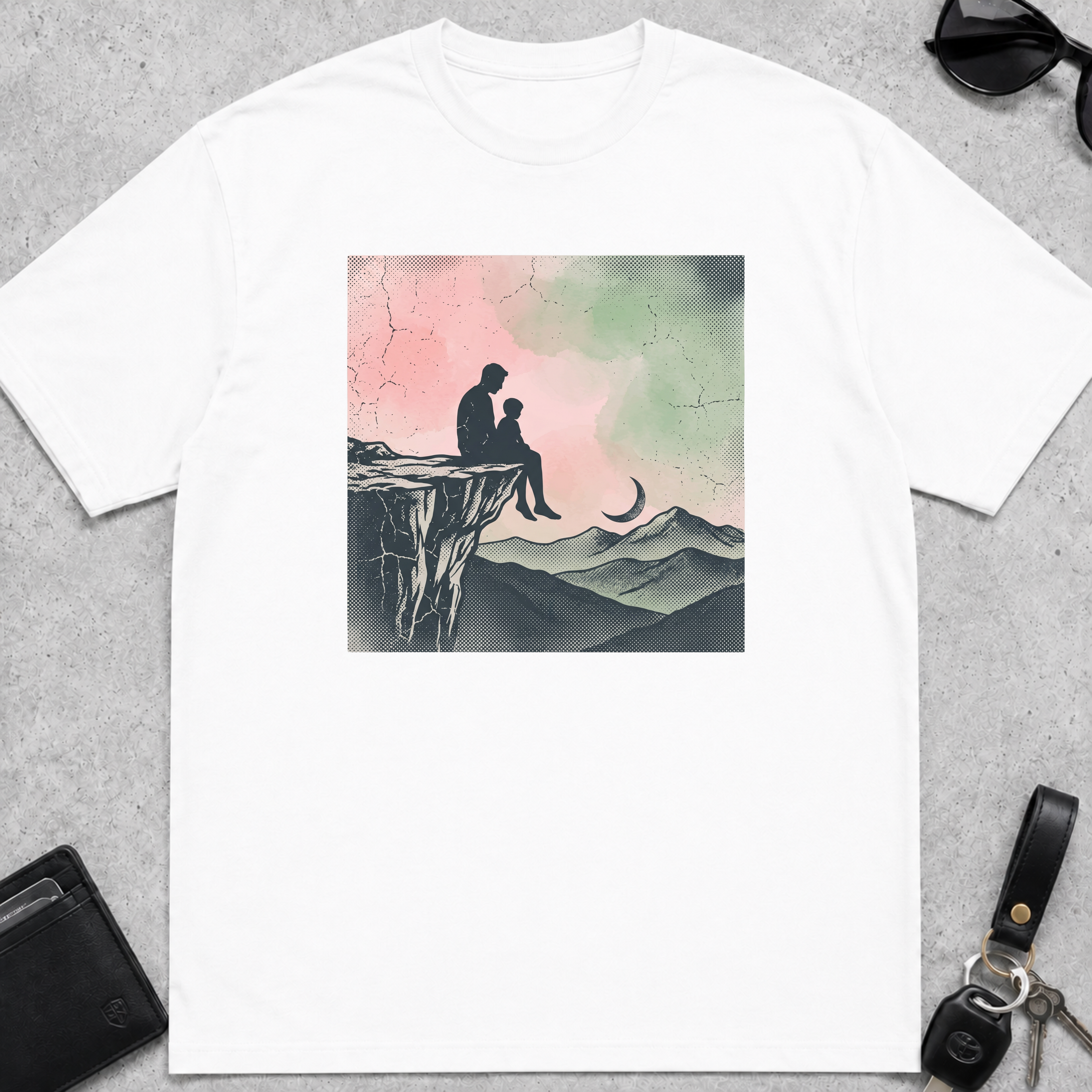 Dad Child Sunset T-Shirt