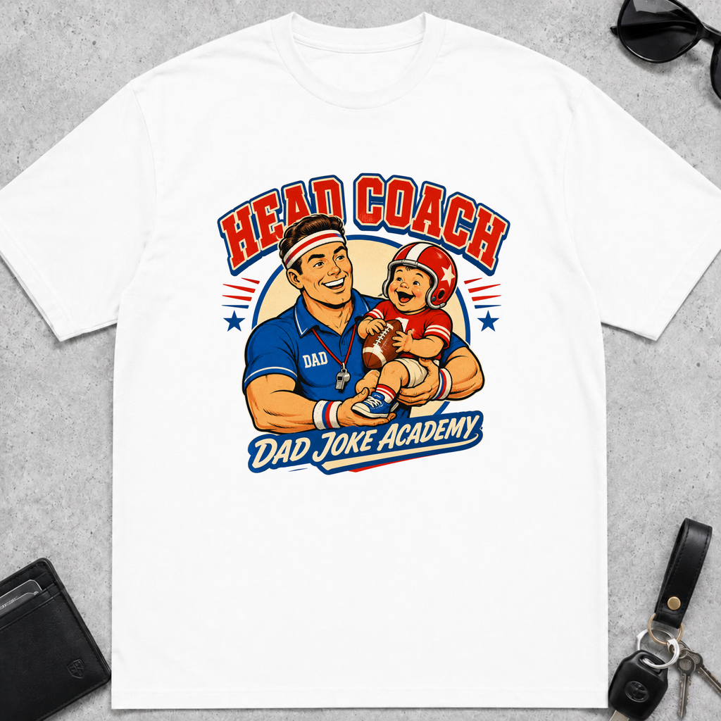Head Coach Dad Joke Academy T-Shirt