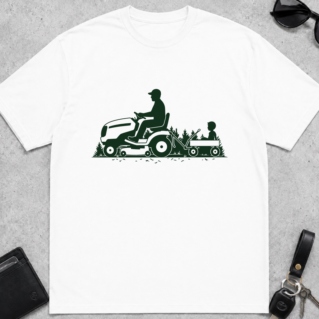 Mowing With Child T-Shirt