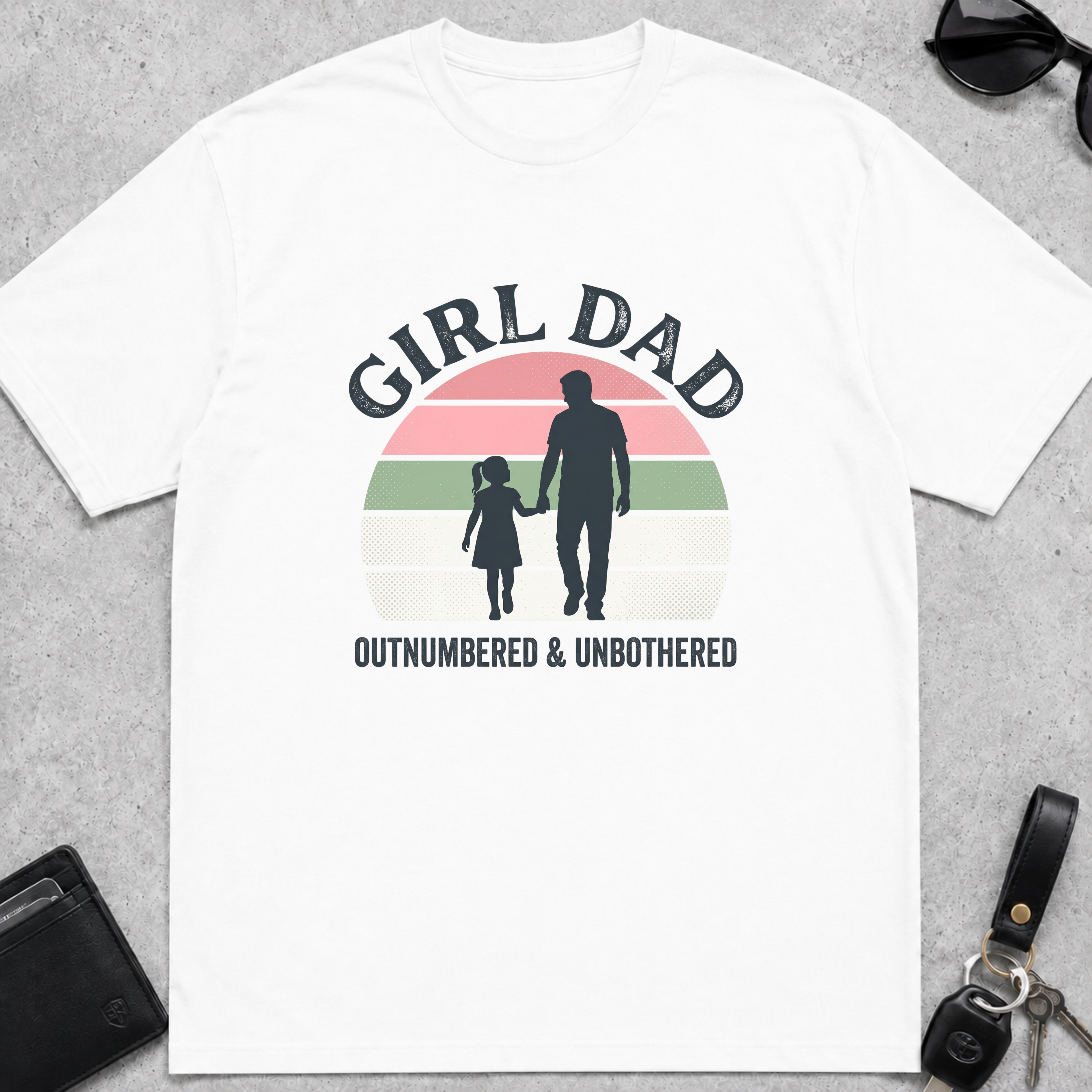 Girl Dad Outnumbered Unbothered T-Shirt
