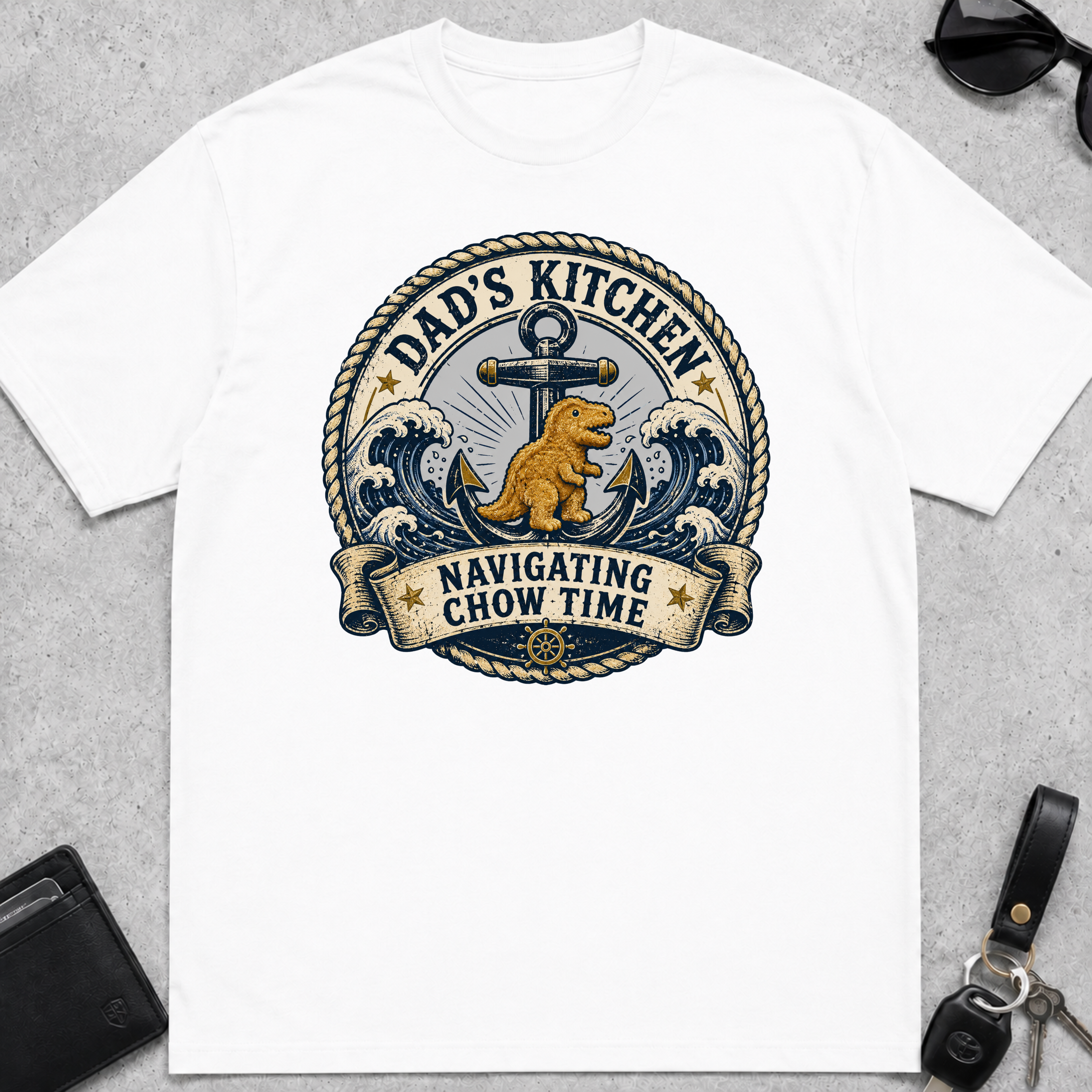 Dads Kitchen Navigating Chow Time T-Shirt